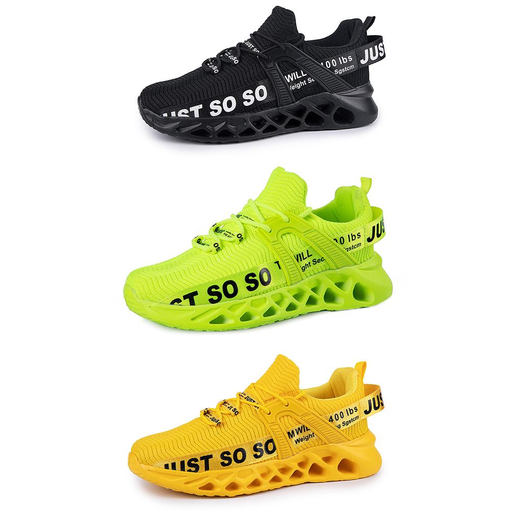Boy Sneakers Sports Mesh Knitting Athletic Running Fitness Leisure Fashion Absorption Shoes Tennis Footwear Casual Shock