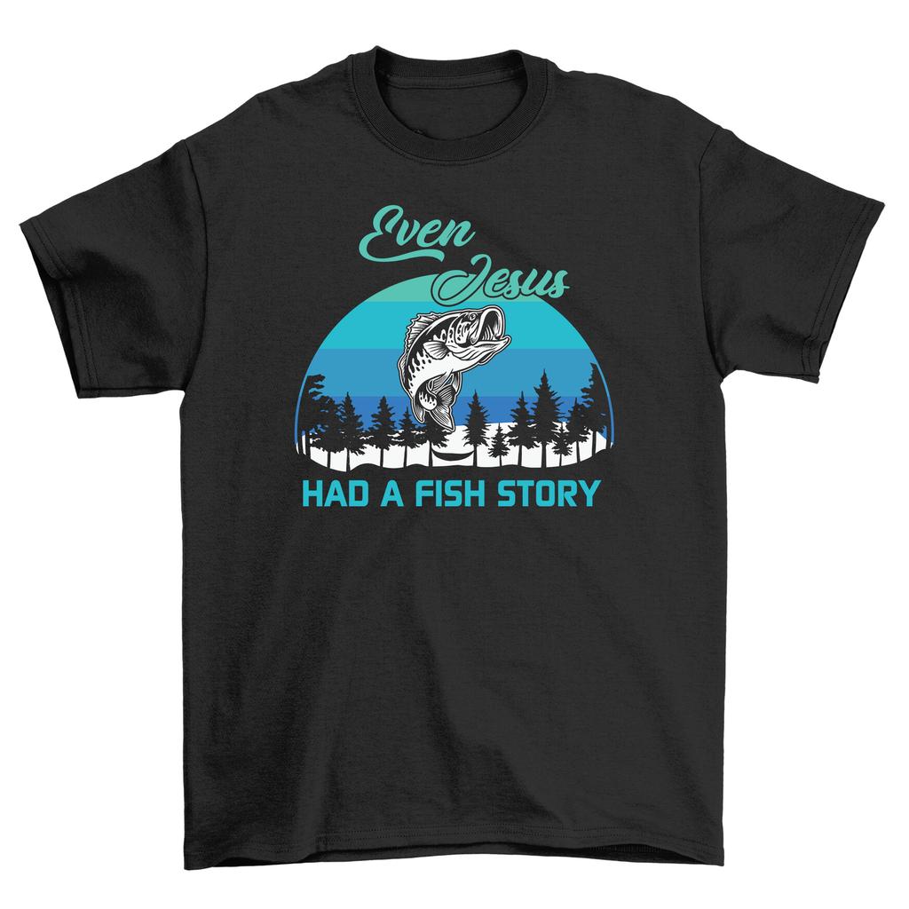 21-1130-27-Pe cgine'' Fish T-Shirt Mens Womens Tees Top - Reel-y Hilarious! Unisex Cotton Tee with a F
