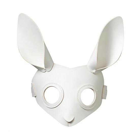 Rabbit Ear Half Face Guard Adjustable Lightweight Bunny Girl White Face Shield Night