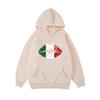 Mexico Flag Color Lip Printing Hoodies Womens Casual Pocket Hoody Winter Sweatshirts Basics Sporty Woman Clothes