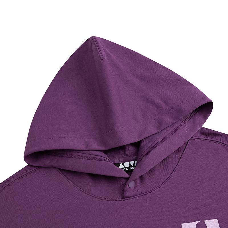 Anta National Games Lifestyle Hoodie Sweatshirt Unisex Hoodies Gray Grape-Purple 172548705R-2