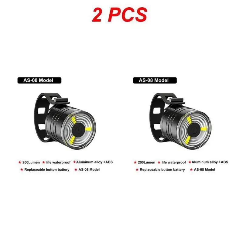 

2Pcs/Set LED Bicycle Rear Light Waterproof MTB Bike Taillights 3 Lighting Modes Aluminum Alloy Bike Light for Helmet Seatpost