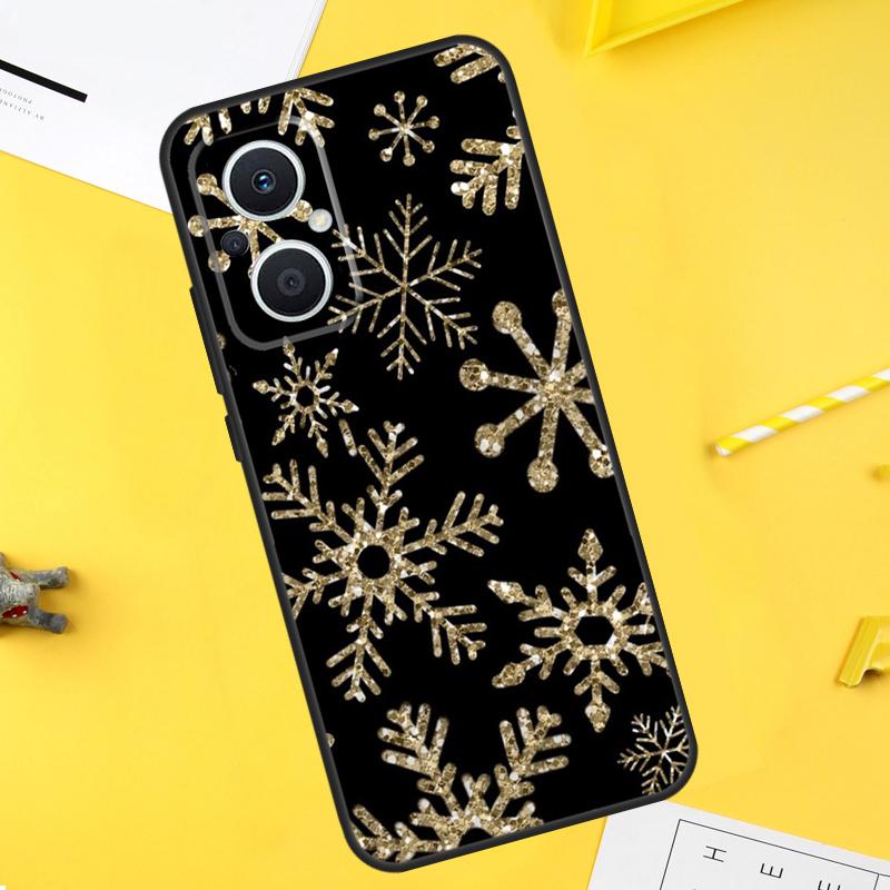 Christmas Snowflakes Case For OPPO Reno 7 Reno 10 Pro 4 5 6 8 Lite 8T 4Z 5Z OPPO Find X6 X5 Pro X2 X3 Neo Cover