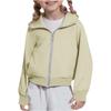 Children's Fashion Solid Color Long Sleeved Hooded Sweatshirt, Girls' Hoodie Jacket