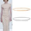 Elegant Women Metal Elastic Belts Gold Silver Skinny Thin Waist Belt Ladies Female Decorative Waistband Straps
