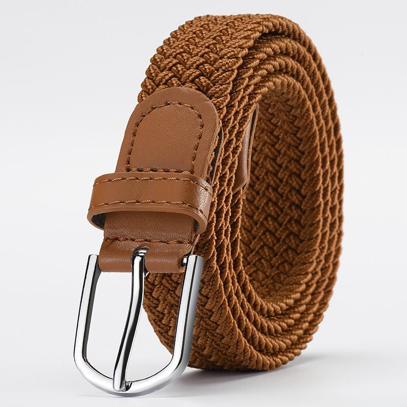 Versatile Unisex Woven Elastic Belt Fashionable Canvas Belt For Everyday Wear And Casual Use