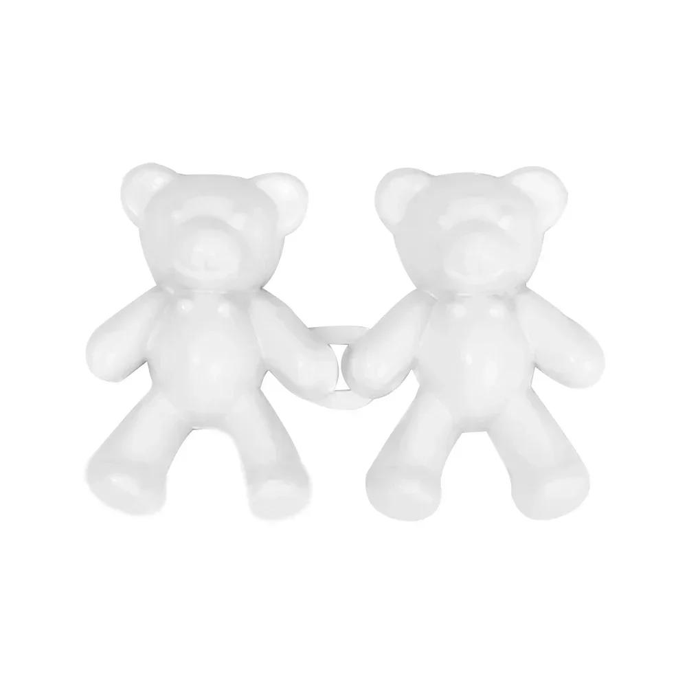 1/5pairs Colorful Bear Buckles Women Men Adjustable Jeans Pants Pins for Loose Jean Fit Tighten Waist Closing Reduce Snap Button