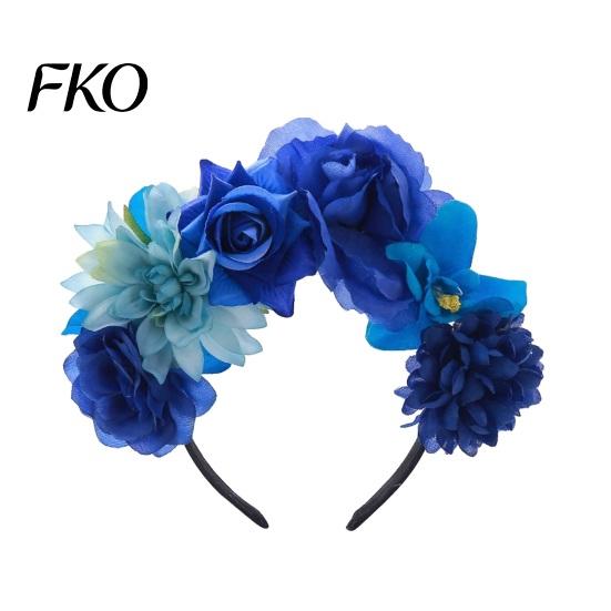 3D Flower Hairband Flowers Hair Hoop, Halloween Party Headband, Simulated Stable Rose Headband for Vacation Dance Accessories Gift Long-lasting
