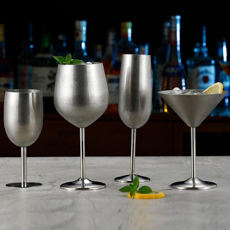Stainless Steel Champagne Glases Electroplating Agave Cup Liquor Cocktail Goblet Juice Tumbler Party Restaurant Drinkware Cup