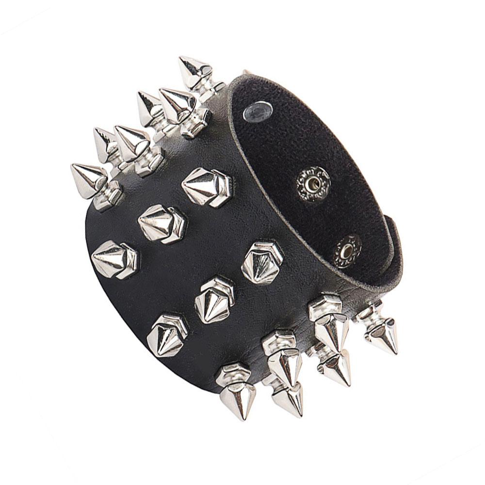 Nieuwe Punk Donkere PU Armband Voor Vrouwen Mannen Hip Hop Rock Ketting Meerlaagse Armband Trend Retro Gotische Sieraden Danser Accessoires