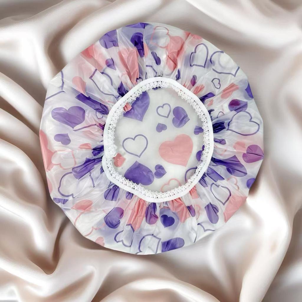 Colorful Extra-Large Waterproof Bath Cap - Extra Thick & Dustproof, Anti-Oil, Dry Hair Shower Cap Mask
