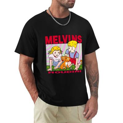 Summer Tee-shirt Black Male Top Tees Summer Tshirt Melvins - Houdini T-Shirt Humor T Shirt Short Sleeve O-neck Brand T-shirt