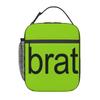 Brat Charli Xcx Isolierte Lunchtasche für Kinder Schulkühler Thermische Lebensmittelbox Tragbare Lunchboxen Behälter