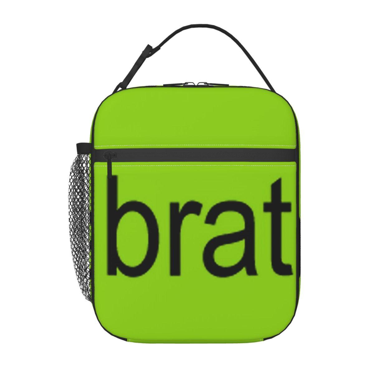 Sac à lunch isotherme Brat Charli Xcx pour enfants Sac isotherme scolaire Boîte alimentaire thermique Sac fourre-tout Boîtes à lunch portables Contenant One Size