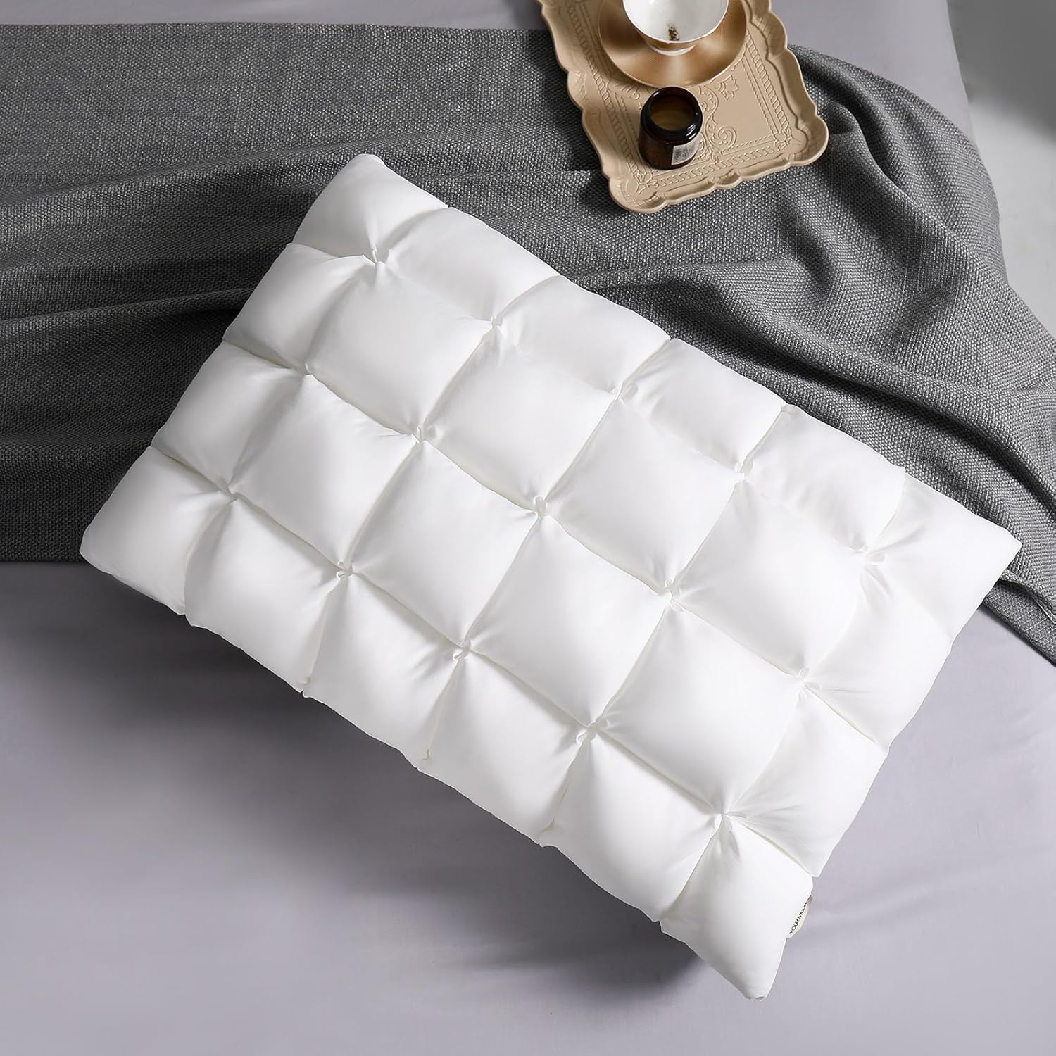 

Подушки Queen Size Soft Support Queen Pillows 1 Pack для кровати, пушистая пуховая альтернативная подушка, роскошная гелевая подушка для отеля для сна на боку (белый) Queen (Pack of 1) белый