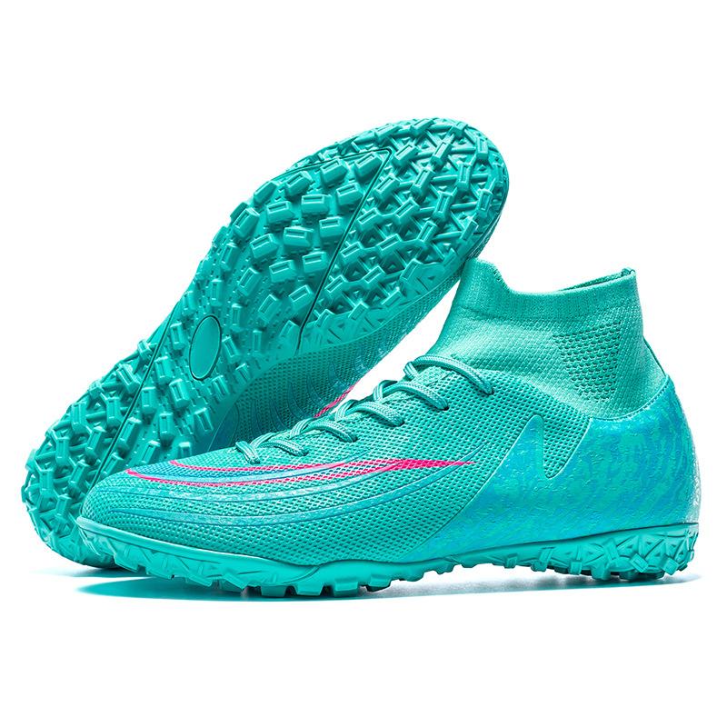 New Men's and Women's High-top Football Shoes with Broken Nails Children's Student Training Adult Long Nails Professional Competition