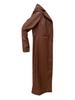 LD2271 Women's Autumn/Winter Long Leather Lapel Cardigan - Buttoned, Warm, Trendy Streetwear Jacket