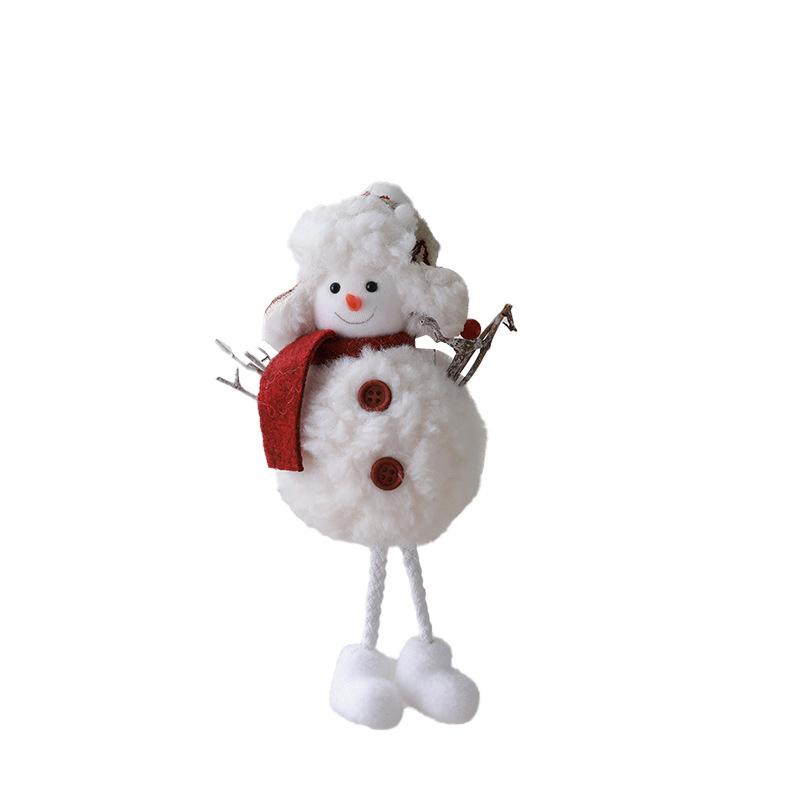 Christmas Angel Snowman Plush Doll Pendant Xmas Tree Hanging Ornaments Party Decor