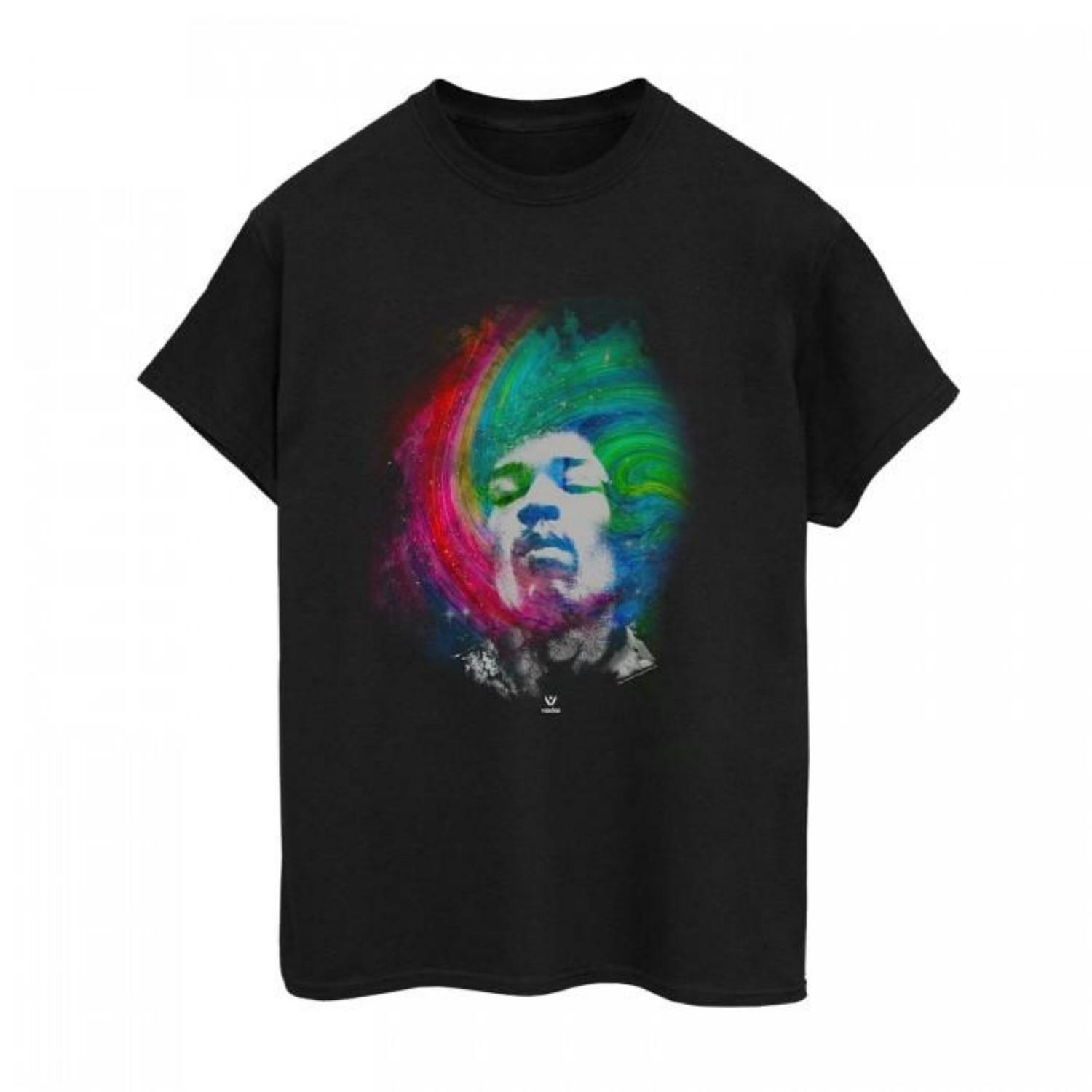 Jimi Hendrix Unisex Adult Galaxy Galaxy Cotton T-Shirt S чёрный