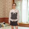 Deondeulob Dd_Cross-Tie Faux Two-Piece Top_White