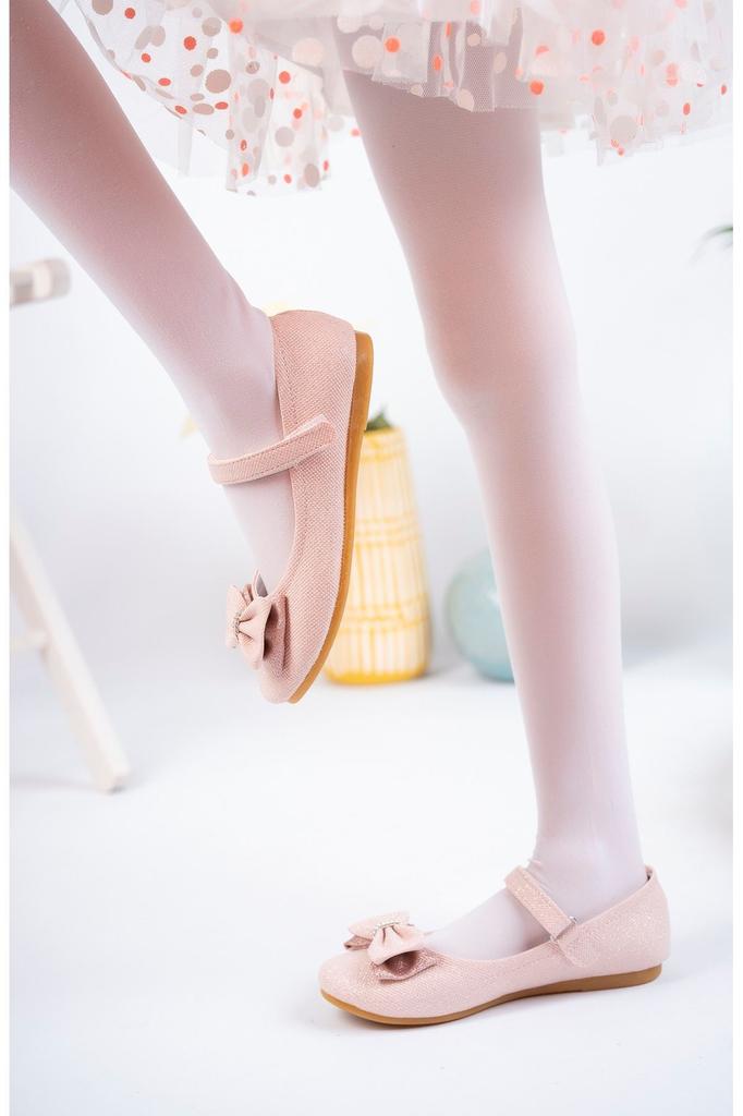 Women's Flat Shoes Choke Bow Powder Star Girls' Shoes