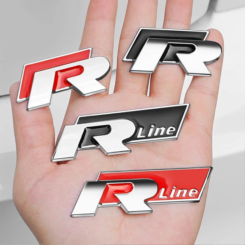 For VW Car Metal Front Grill Trunk Auto Emblem Sticker Accessories For Volkswagen GTI R-Line R Polo T5 Golf Passat Scirocco Je cg2