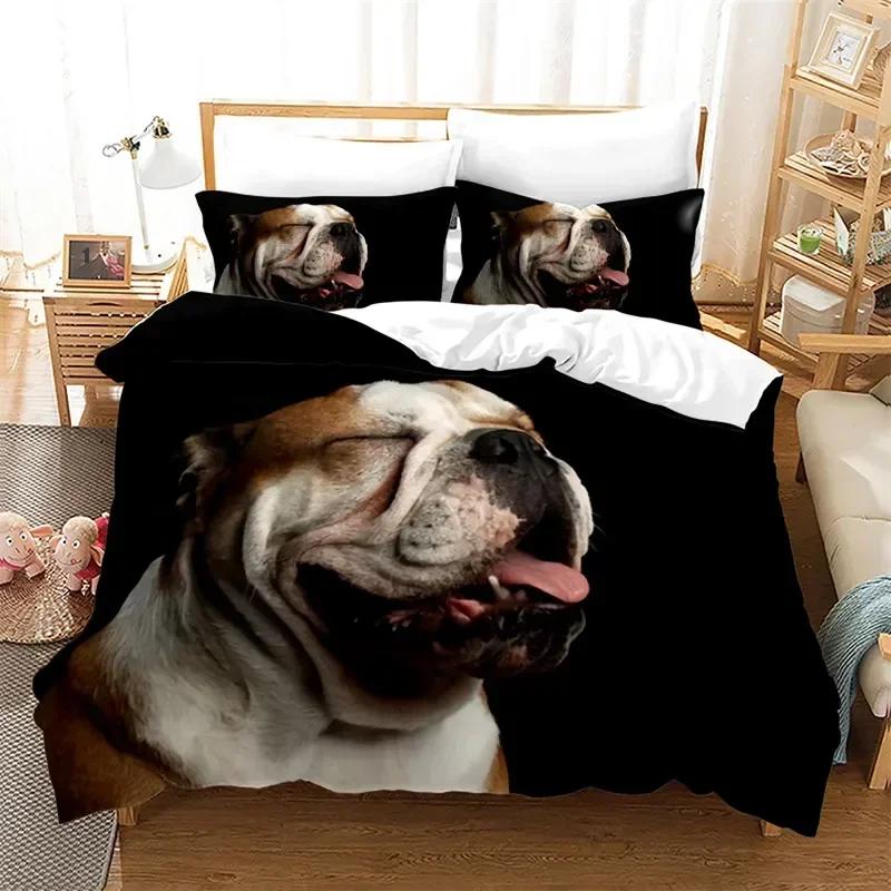 3D Print Cute Dog Lovely Puppy Pet Comfortable Duvet Quilt Cover Pillowcase Bedding Set Children Bedroom Decoration Home Textile