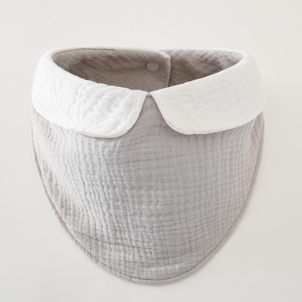 Pure Cotton Solid Six-layer 360 Rotatable Baby Feeding Bibs Toddler Saliva Towel Infant Gauze Baby Bib Feeding Baby Accessories