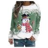 Women's Pullover Top Snowflake Snowman Print Casual Sports 3D Print Streetwear Blouse