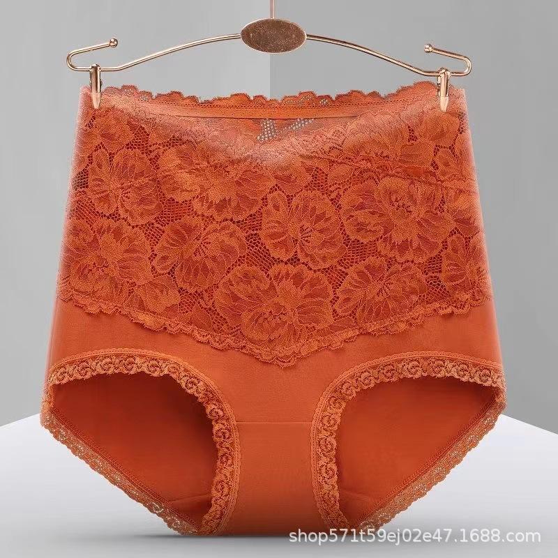 Panties Female Ladies' High Waisted Lace Briefs Comfortable Underwear Made Lingerie Bottom Slim Fit Shaping Waist Briefs Lingerie