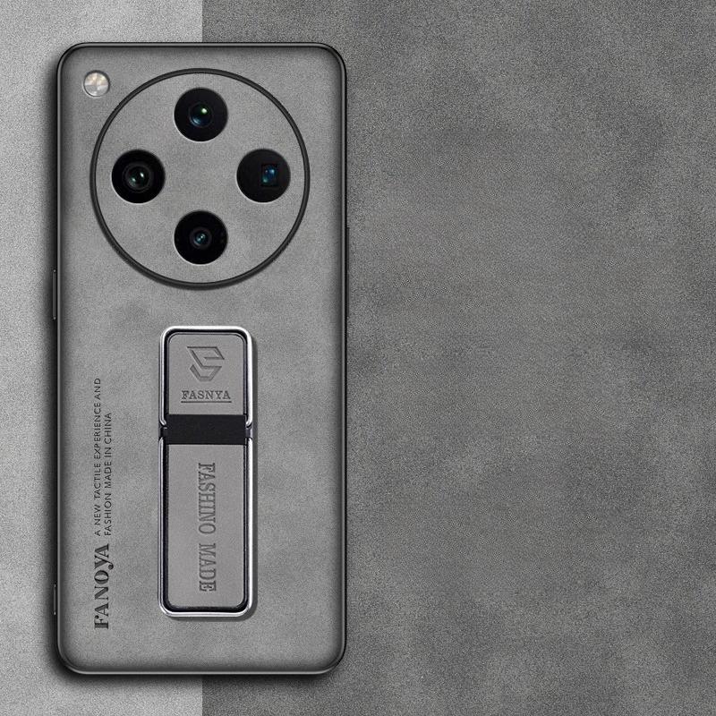 

Чехол из овчины для Find X8 Ultra X8s+ Роскошный Матовый Силиконовый Противоударный Бампер Подставка Задняя Крышка для Findx8ultra X8pro For Find x8 серый