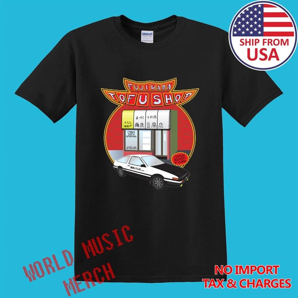 Fujiwara Tofu Shop Anime Men s Black Size S-5XL M