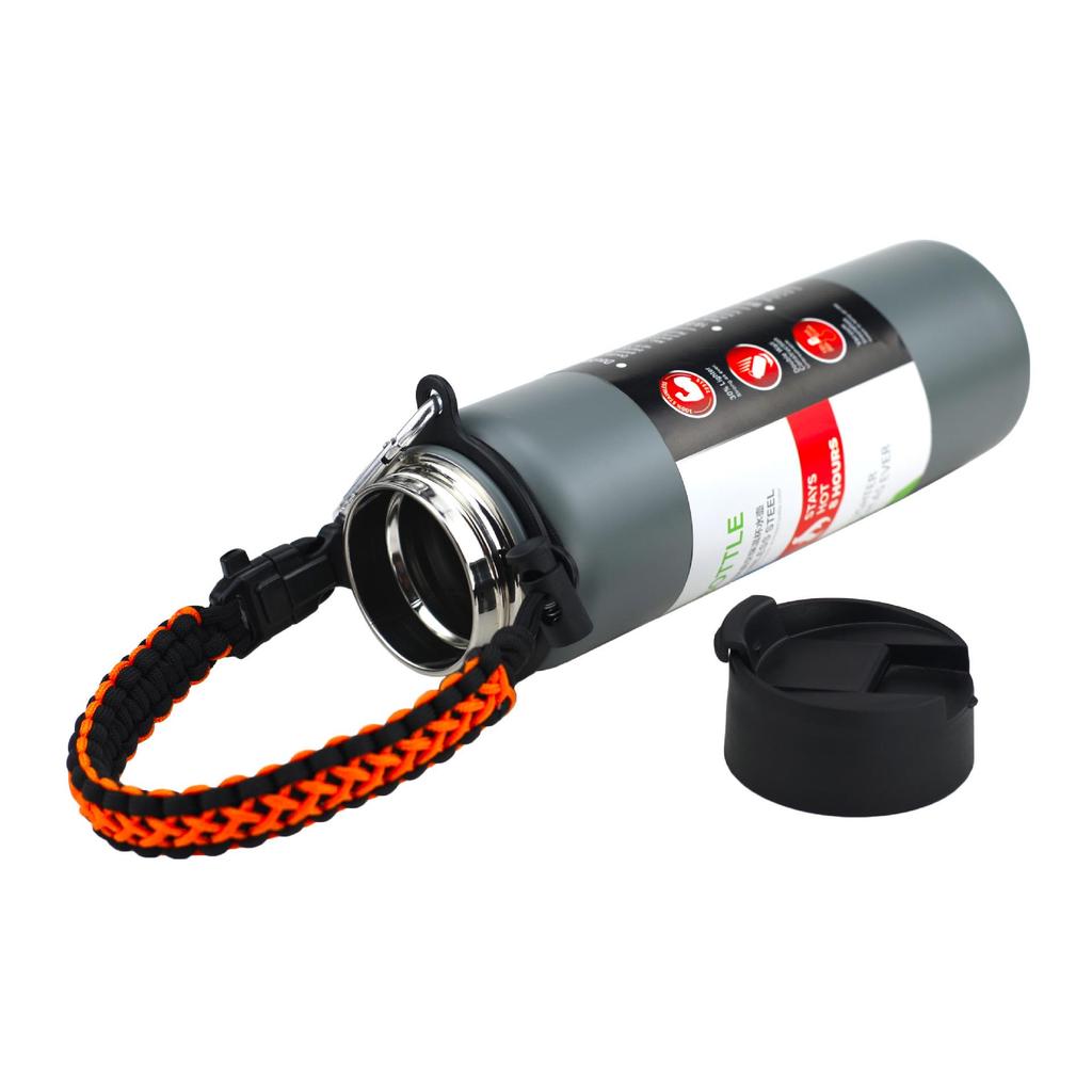 American-Style Large Capacity Stainless Steel Thermos - Portable Outdoor Sports Water Bottle