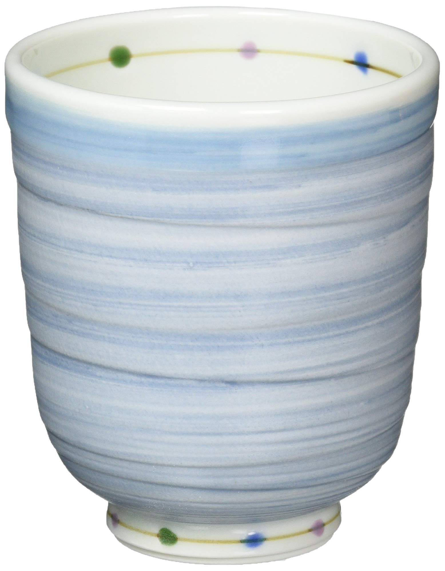

Hasami Ware Lightweight Teacup Colored Dot Microwave and Dishwasher Made in 14779 (Large), Pattern, Blue, Safe, Japan, синий
