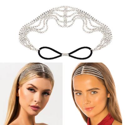 Kristall Haarreifen Krone Tiara für Festzug Abschlussball Stirnband Elegantes Haarband Club Kopfschmuck Foto Requisiten