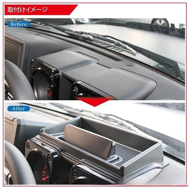 TERA Dashboard Tray for Suzuki Jimny Custom Designed for Car Storage and Accessory Easy with Rubber Mat JB74/JB64, Storage, Case, Organizer, Non-Slip,
