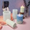 Spiral Cylinder Silicone Mold For Handmade Scented Candles Car Diffuser Stone Soap Plaster Craft