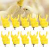 10PCS Chicken Nipple Drinking Fountains Semicircle Ball Valve Type Poultry Drinker