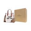 Coach 17 Letter Logo Magnetic Closure Leather Shoulder Crossbody Handbag Small Men handbags Chalk-White CZ215-CAH