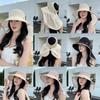 Polyester Wide Brim Sun Hat For Women Outdoor Uv Protection Summer Beach Travel