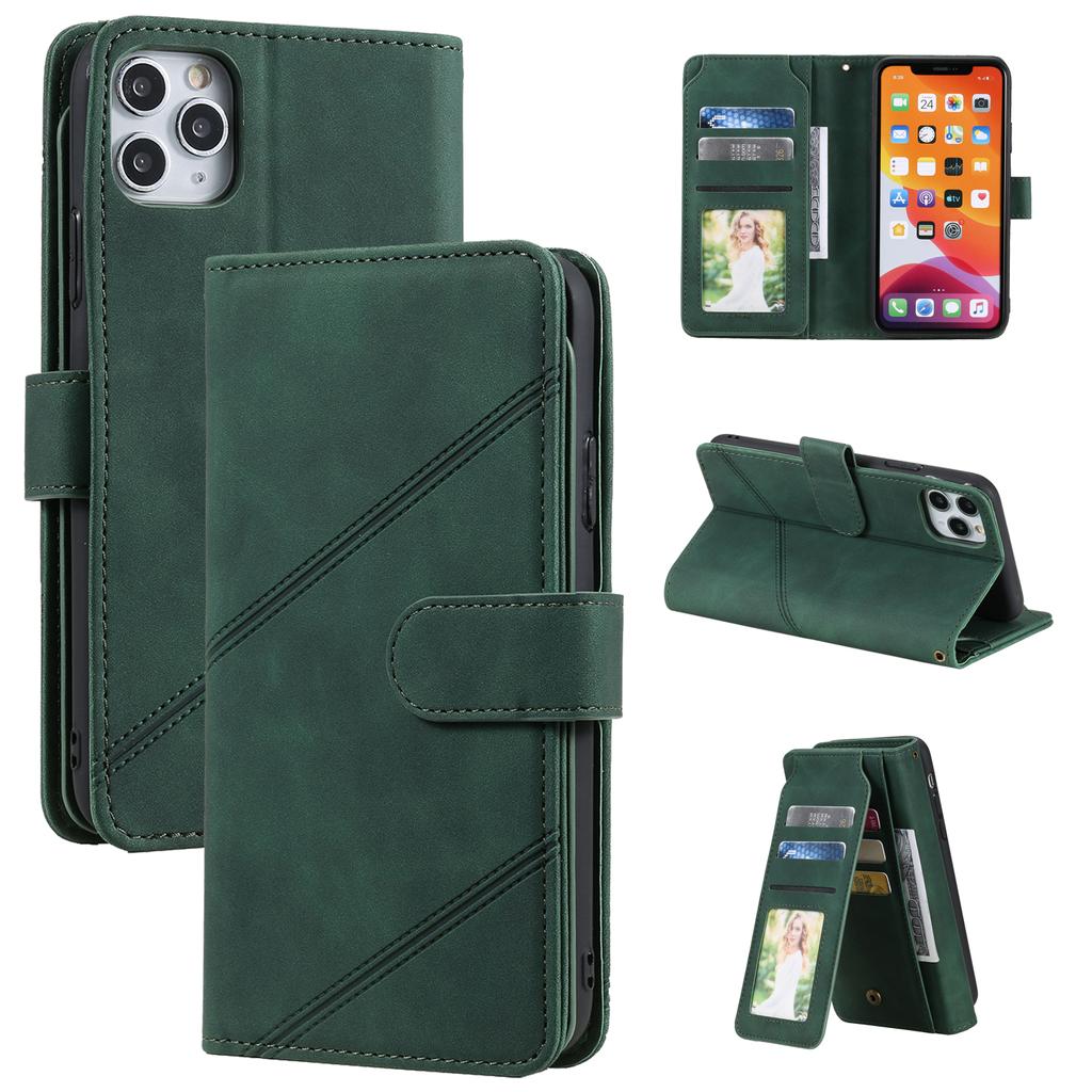 Multifunction Business Card Holder Flip Cover Magnetic Clasp Kickstand Leather Book Folio Phone Case Card Pocket Cover Accessory