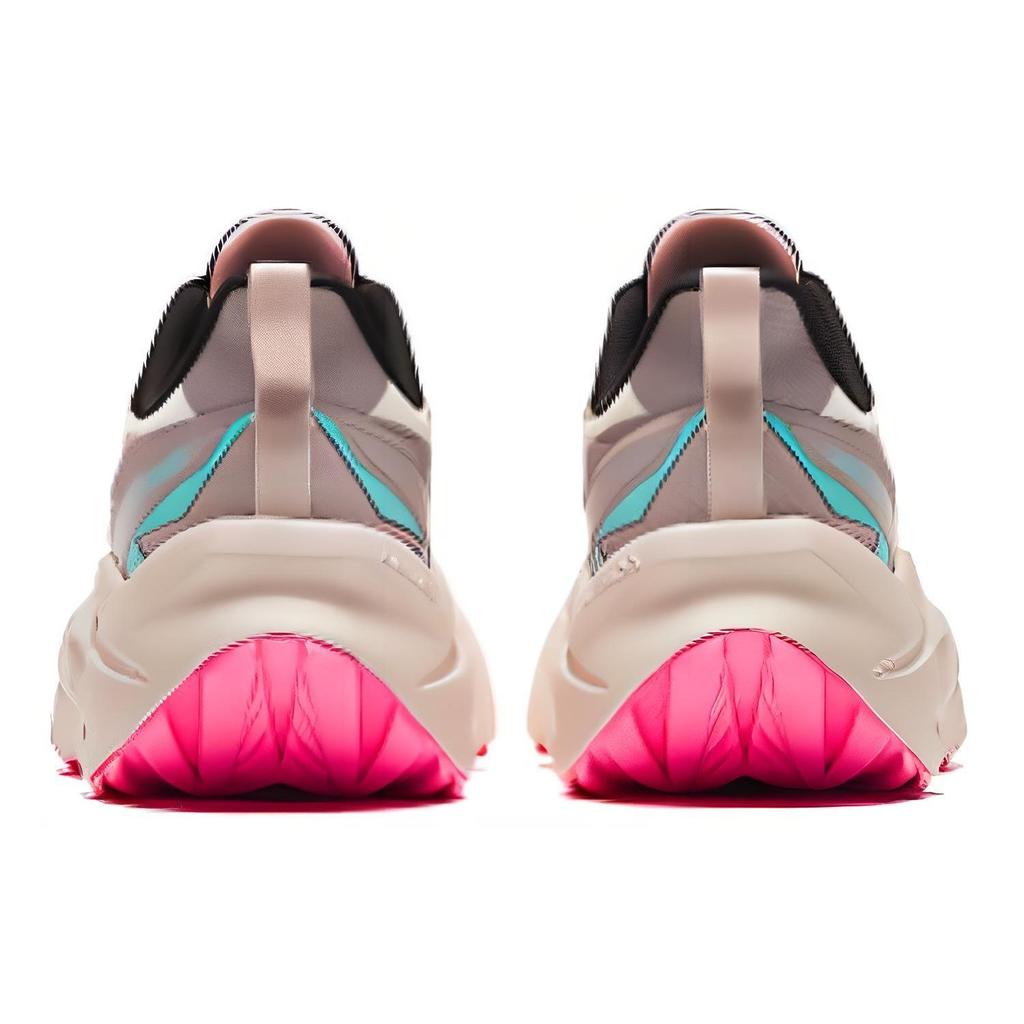 Anta Non-Slip Durable Low-Top Running Shoes Women Sneakers White Gray Pink 122415536-3