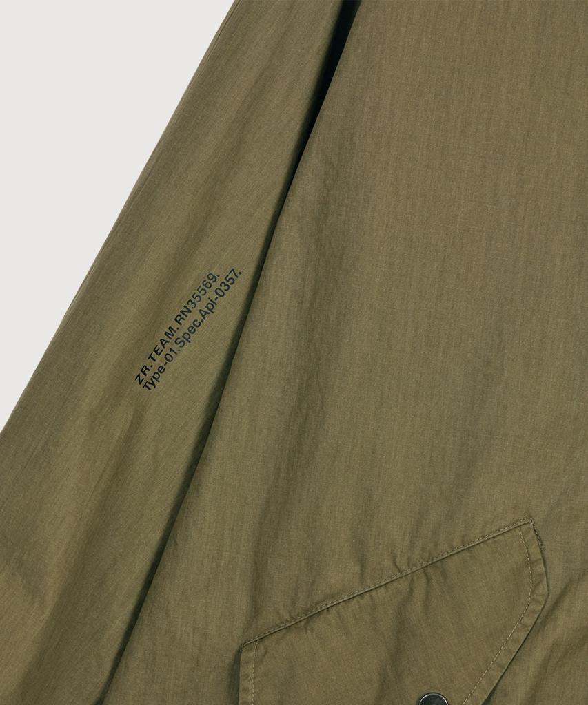At The Moment Garment Washed Cotton Field Jacket_Olive