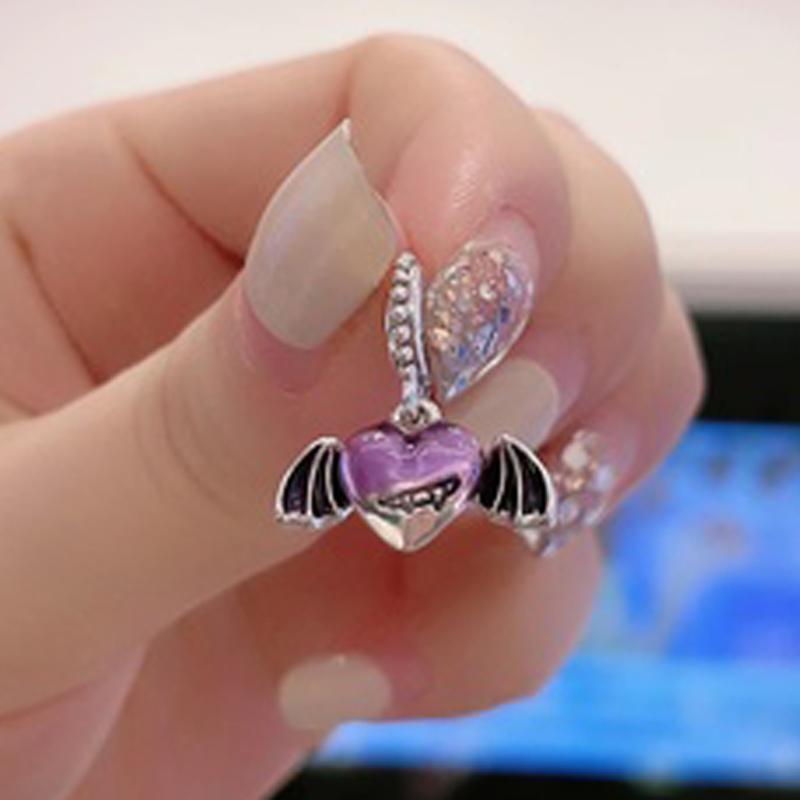 New 925 Silver Skull Joker Pendant Bead for Charms Bracelet Necklace All Saints Day Jewelry Accessories