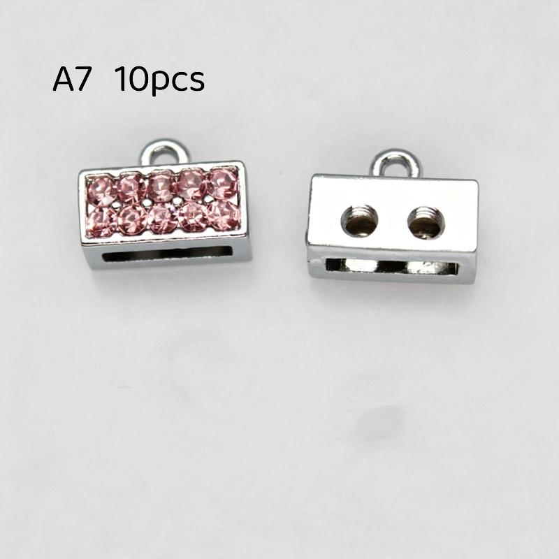 5/10Pcs Jewelry Diy Accessories 8Mm Crystal Connector Charms For Bracelet Making Keychain Phone Strip Women Gift