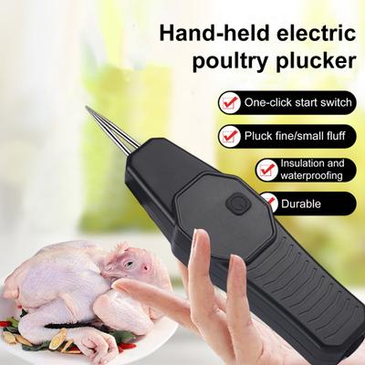 Electric Chicken Plucker Machine Handheld Poultry Feather Plucker Portable Automatic Hair Puller for Chickens Turkeys Ducks Waterproof Rechargeable