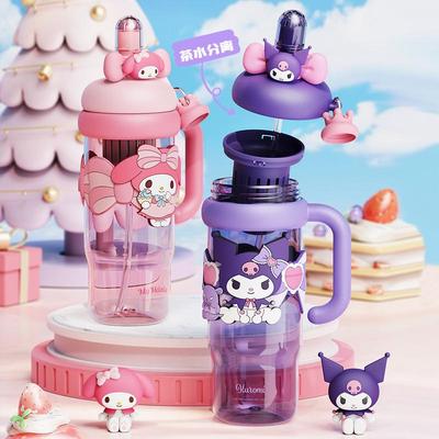 Sanrio Large Capacity High-Temperature Resistant Water Cup for Girls with Straw - Back-to-School Cartoon Ice Buster Edition.