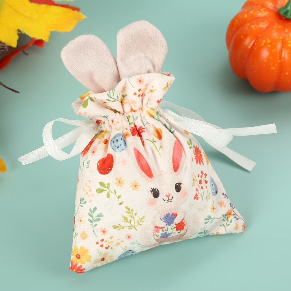 

4p Easter Rabbit Ear Bag Cute Rabbit Bundle Bag Festival Party Rabbit Bag Easter Egg Packaging Bag Candy Bag Party Decoration 4PCS&16X19cm розовый