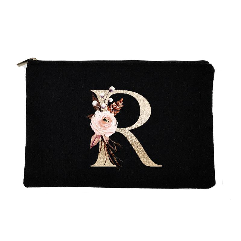 Bridesmaid Makeup Bag Letter Print Travel Cosmetic Case Female Beauty Organizer Toiletry Storage Pouch Purse Wedding Bride Gift