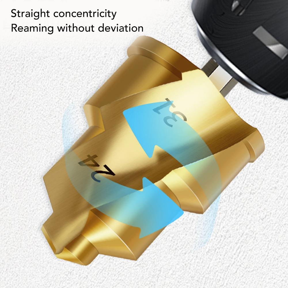 3pcs 1/4in Hex Shank Water Pipe Drill Bit Limit Rotating Flute Pipe Repair Tool Water Pipe Repair